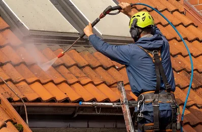 Démoussage et hydrofuge de toiture à Rimogne